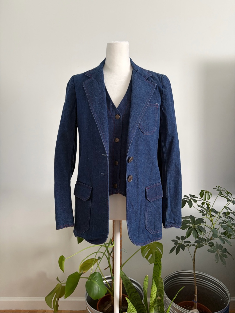 Vintage 70s Tomboy of California Denim Jacket & Vest Set